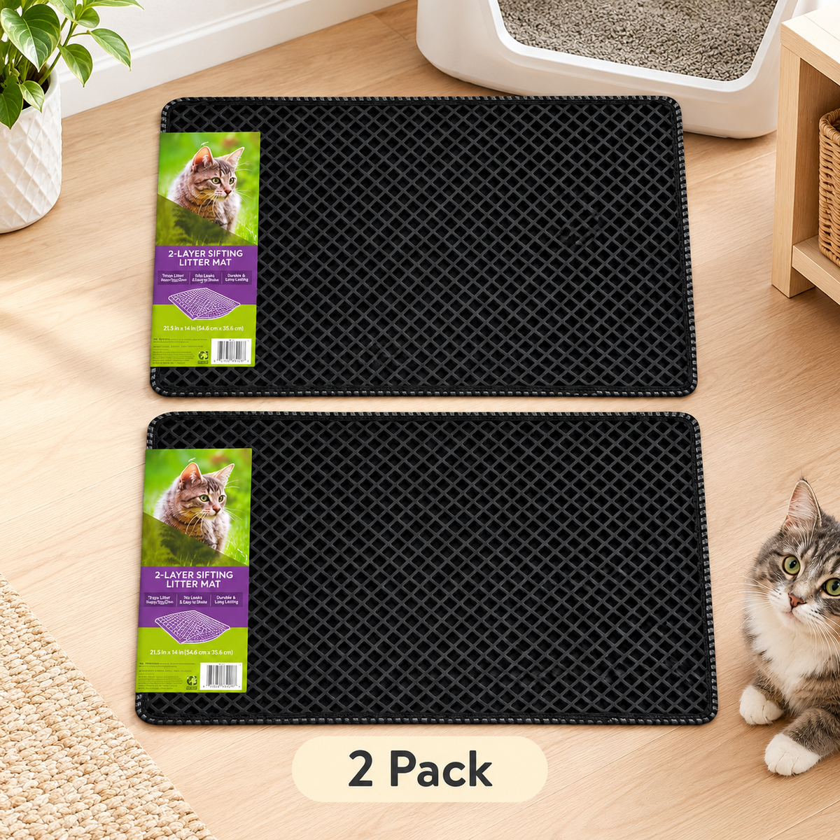 2-Layer Cat Litter Mat