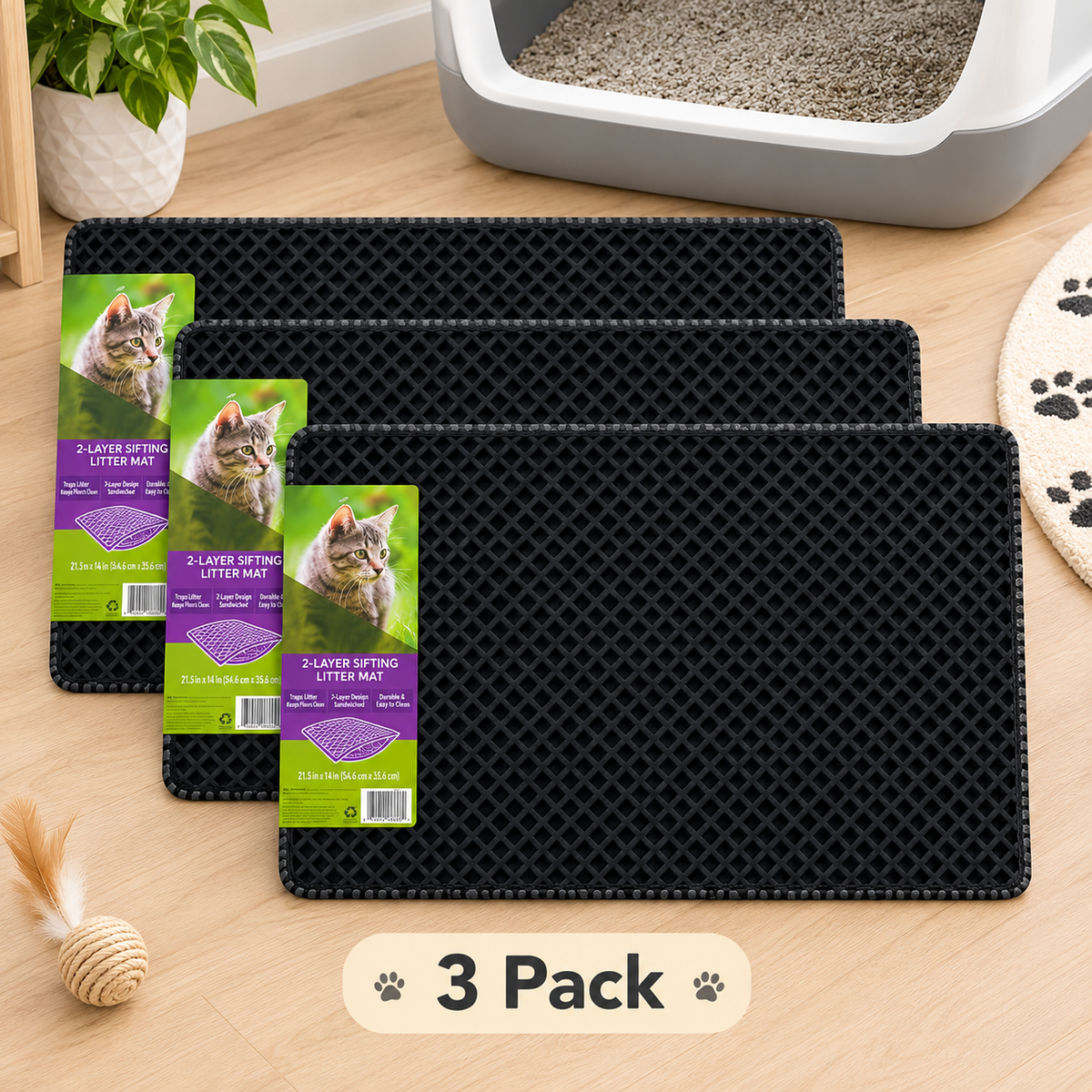 2-Layer Cat Litter Mat